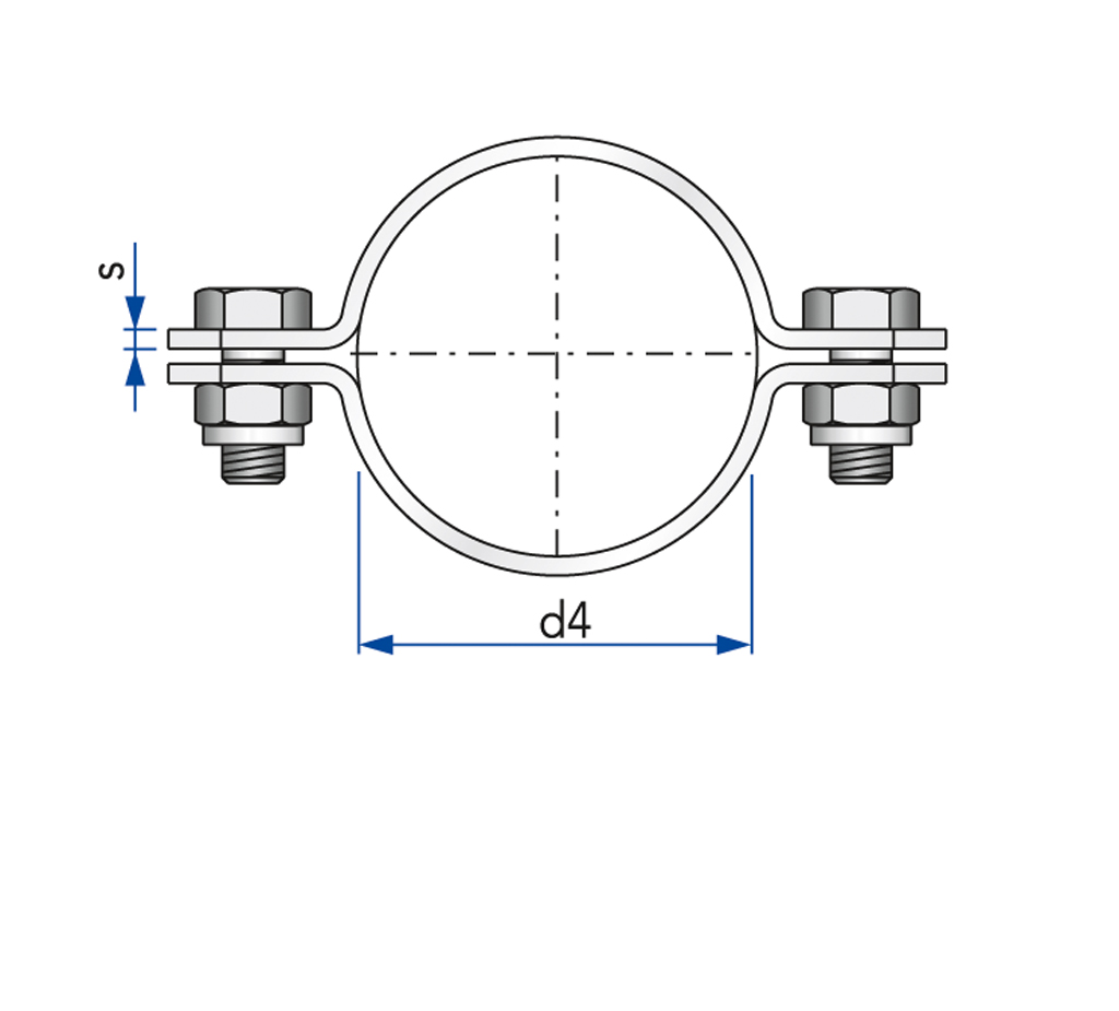 Pipe clamp, without shaft, wide version | Pipe clamp | Installation ...